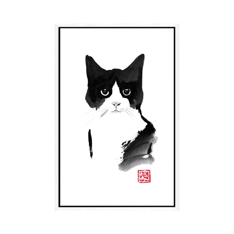 Straight Look 1 Piece Wall Art on Canvas, 66.04 cm H x 45.72 cm W, White Framed