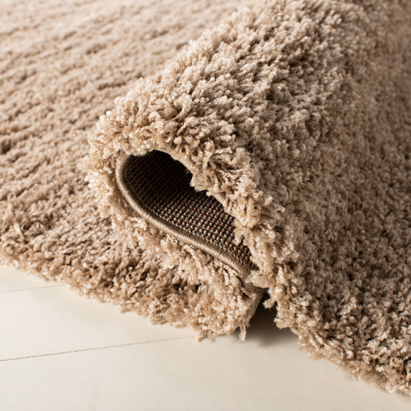 Rizco Shag Performance Solid Color Rug, Square 5'3"
