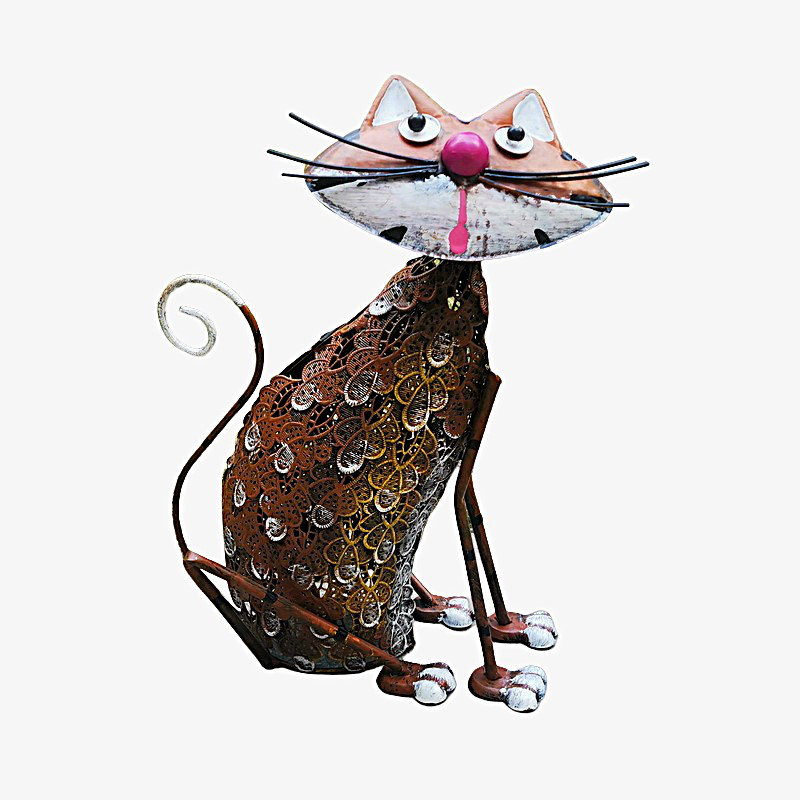 Chat brun 16 po avec lumière