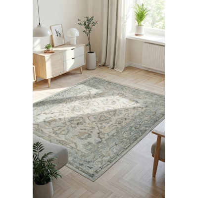 Tapis à motif tissé en chenille relique