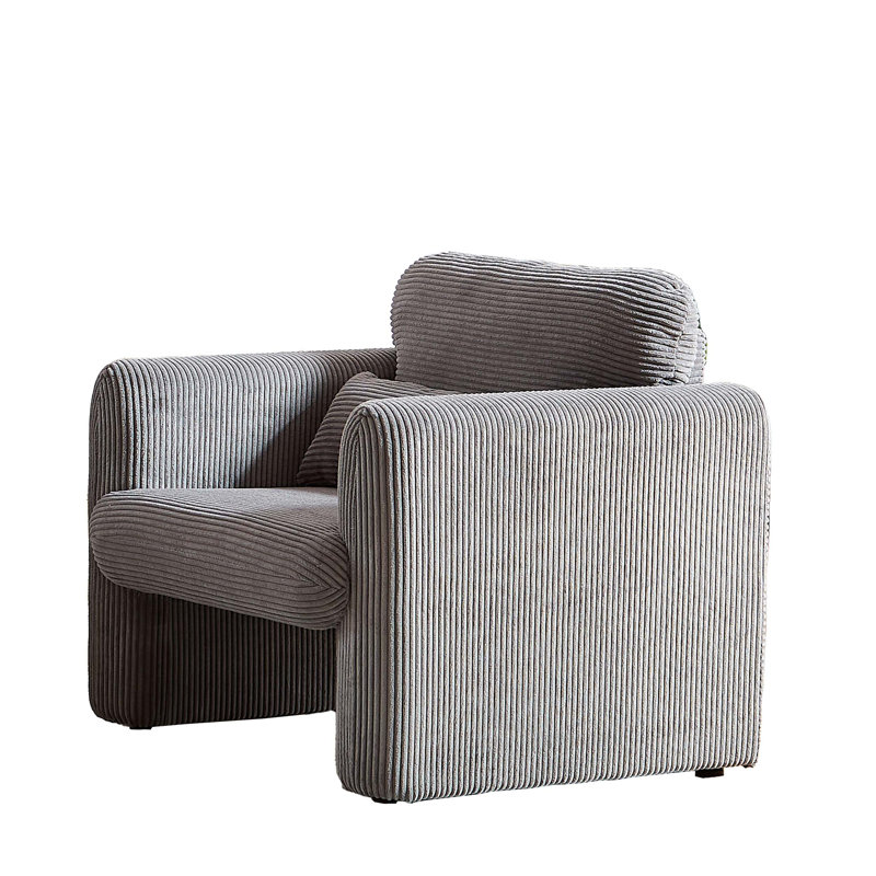 Canapé simple confortable en velours côtelé avec coussin de soutien, idéal pour se détendre dans la chambre à coucher, le salon, le balcon ou le bureau