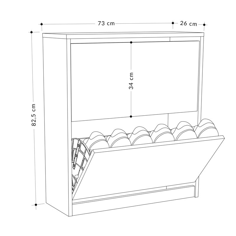 4 Pair Stackable Shoe Storage, White