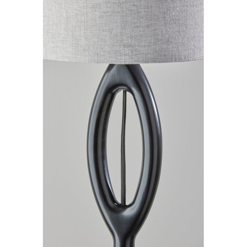 Lampe sur pied 61 po Kyas, Noir, Beige