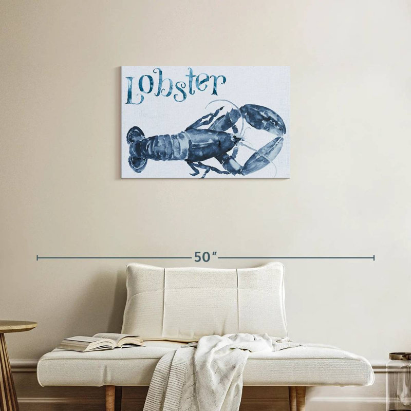 Brampt Beach House Kitchen Blue Lobster, 20" H x 30" W