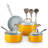 10-Piece Non-Stick Hard Anodized Ceramic Cookware Set-105620634