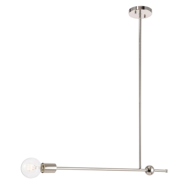 Luminaire suspendu à 1 lumière Fredricks, Chrome