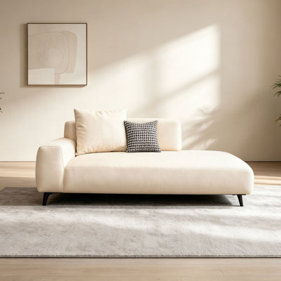 chaise longue en tissu simple et décontractée