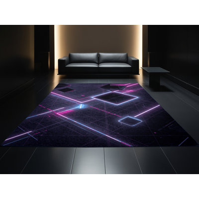 Tapis gris doux moelleux rétro Eberhard