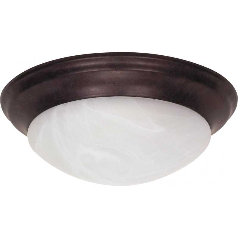 Reagle Glass Flush Mount, 5.5" H x 14" W x 14" D