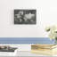 Large Silver World Map On Black Wash by Jennifer Goldberger - Painting-385825417-384339655