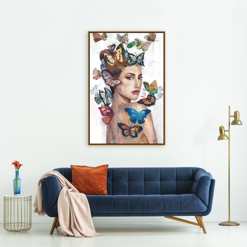Lady With Butterflies Painting by Fern Cassidy