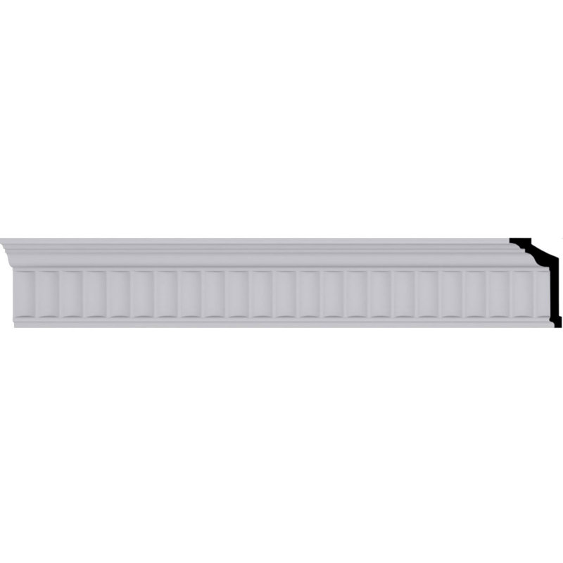 Primed White Polyurethane Geometric Crown Moulding Sample