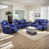 Blue Faux Leather