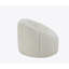 Fauteuil en sherpa blanc Osmash avec pivot