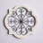 White Wooden Scroll Home Wall Decor with Metal Scroll Work