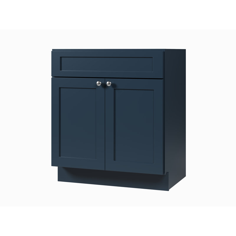 Disar 30'' Bathroom Vanity Base Only, Blue