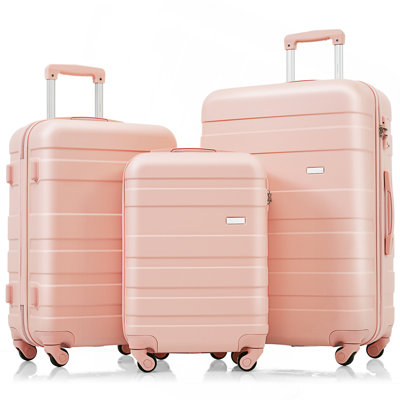 Luggage Sets New Model ABS Hardshell 3pcs Clearance Luggage Hardside Lightweight Durable Suitcase sets Spinner Wheels Suitcase with TSA Lock 20''24''2