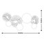 Accessoire mural décoratif en métal peint à la main, 29,1 po x 15 po | Fabrication 100% métal, épaisseur: 0,06 po | Variations de couleurs uniques, légères à 3,1 lb | Conception facile à suspendre au mur pour la décoration intérieure-2027144382