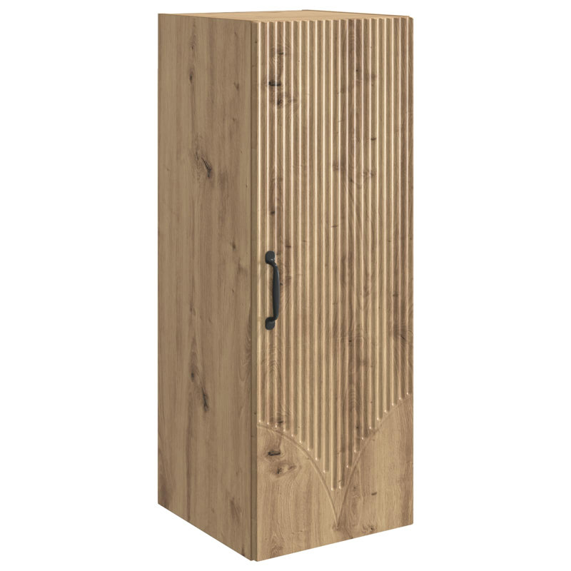  Wall-Mounted Cabinet Engineered Wood Storage Modern Space Saving Indoor, Artisan Oak