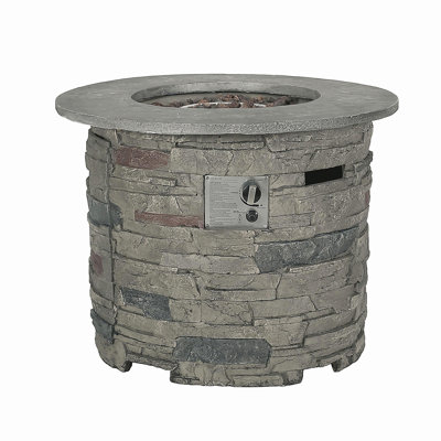 Outdoor 32-inch round propane fire pit