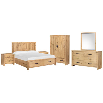 Commode à 2 tiroirs avec miroir de paysage et armoire Hagi