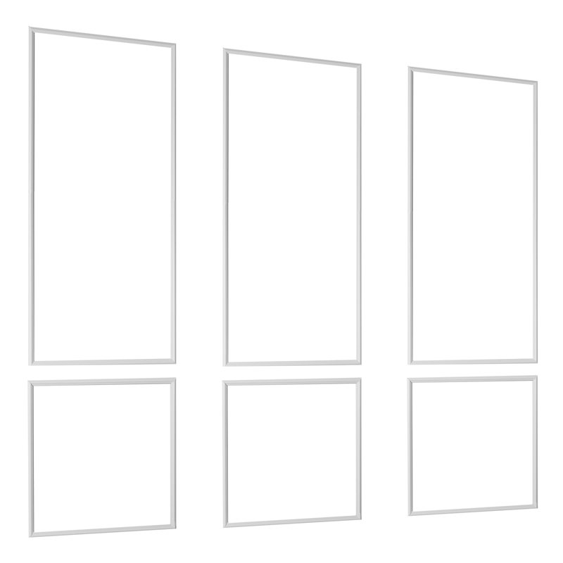 Ensemble de 3 moulures murales, ensemble de lambris, polystyrène léger à peindre, facile à installer, garniture murale imperméable pour la décoration intérieure du salon, de la chambre à coucher, blanc (24 x 54 + 24 x 24 po)