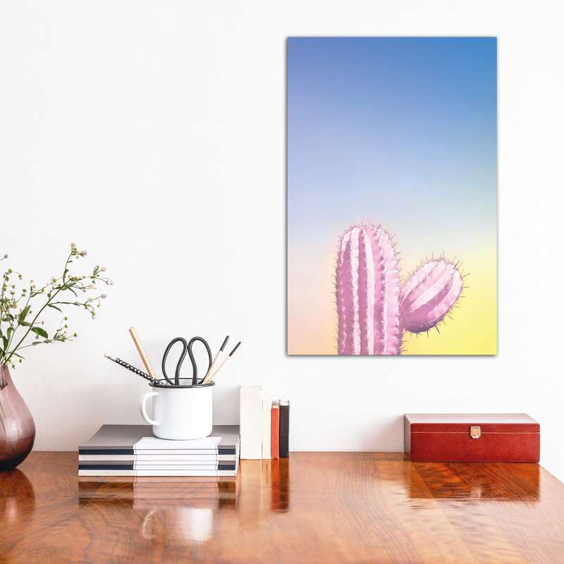 Art my cactus, Toile tendue, H 18 po x l 12 po x P 1,5 po