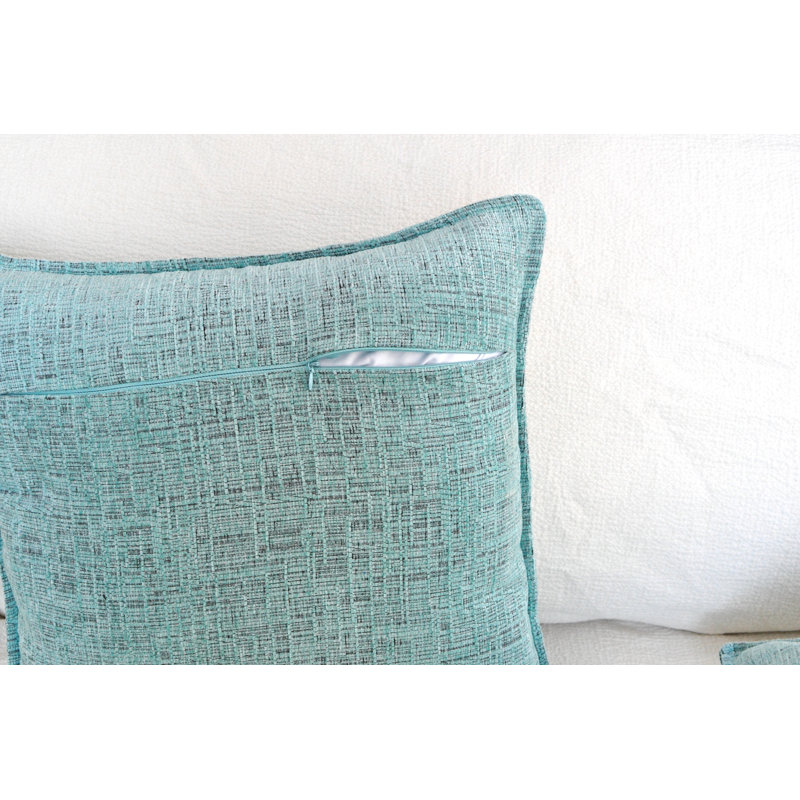 Housses de coussin lombaire 12 x 20 pouces (ensemble de 2) taies d'oreiller moelleuses en velours, Turquoise