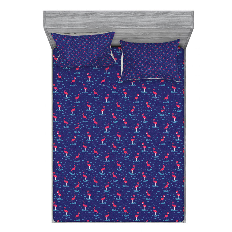 Microfiber Fitted Sheet, Queen Fitted Sheet with 2 Pillowcases