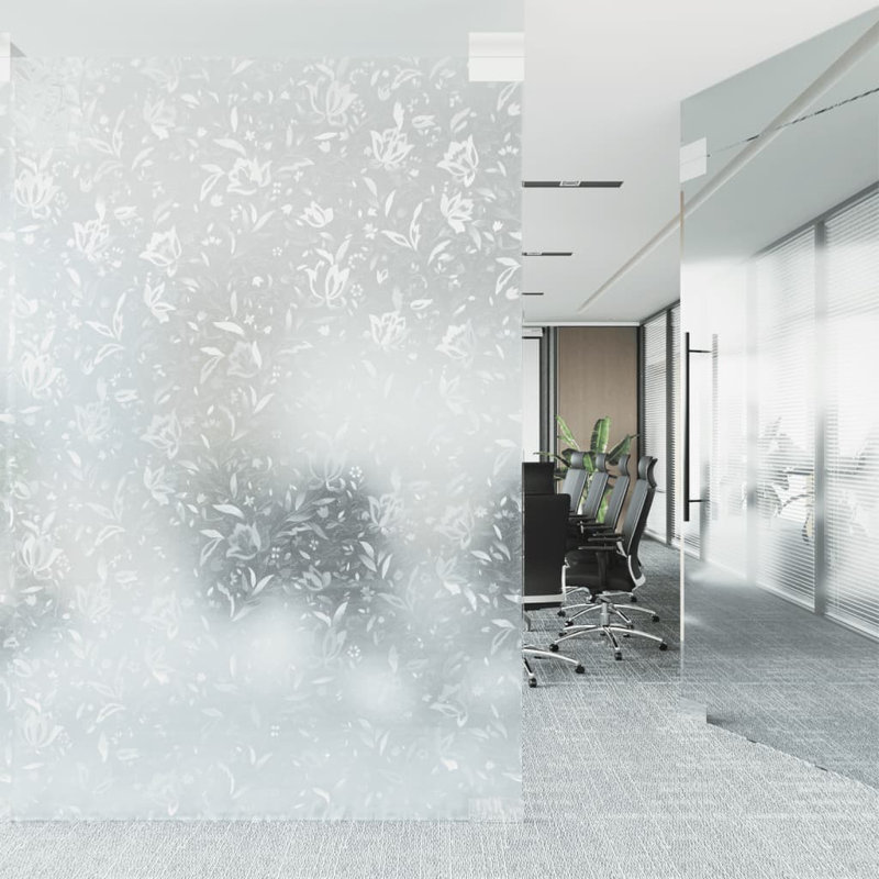  Window Film Set Of 4 Frosted PVC 35.4 X 196.9 In