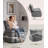 Oversized Recliner Chair, 360° Manual Rocker Swivel Recliner, Side Pockets And Cup Holders-411902099