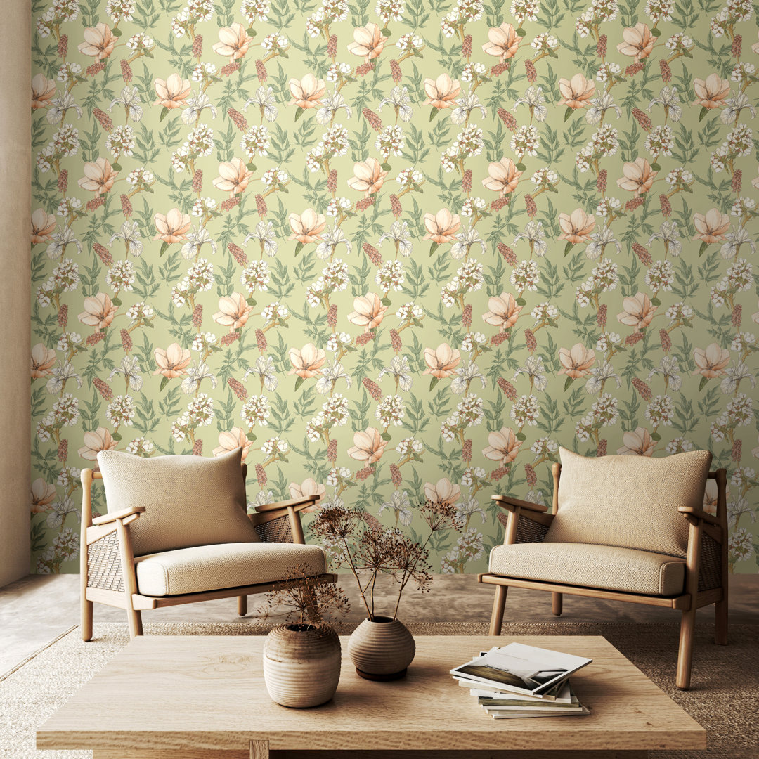 Orchid Bloom Artichoke Smooth Matt Wallpaper