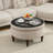 Ellersick Versatile Round Water-Resistant Linen Upholstered Storage Ottoman-2143334471