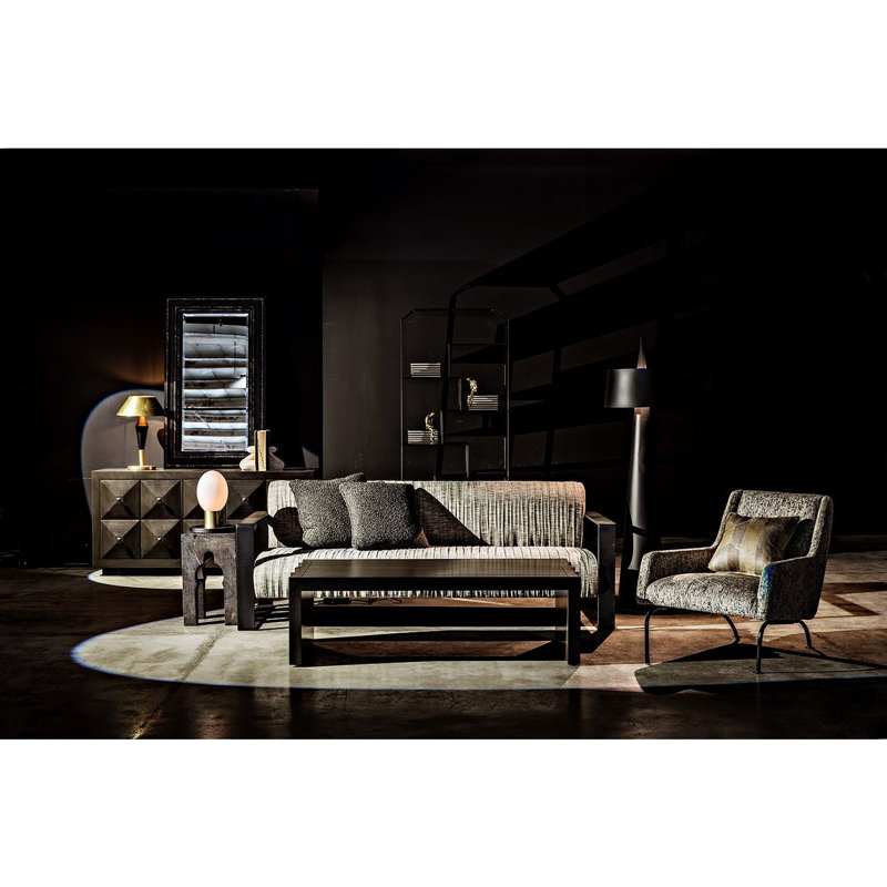 Marquise Black Geometric Metal Bookcase