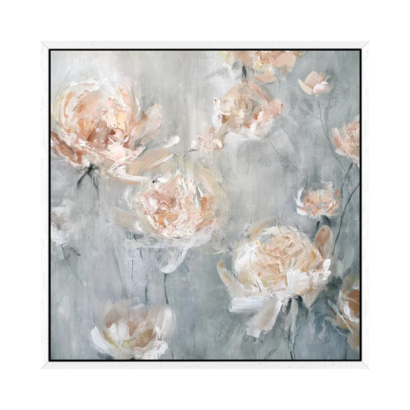 Rose Mist by Carol Robinson - Painting on Canvas, 66.04 cm H x 66.04 cm W, White Framed