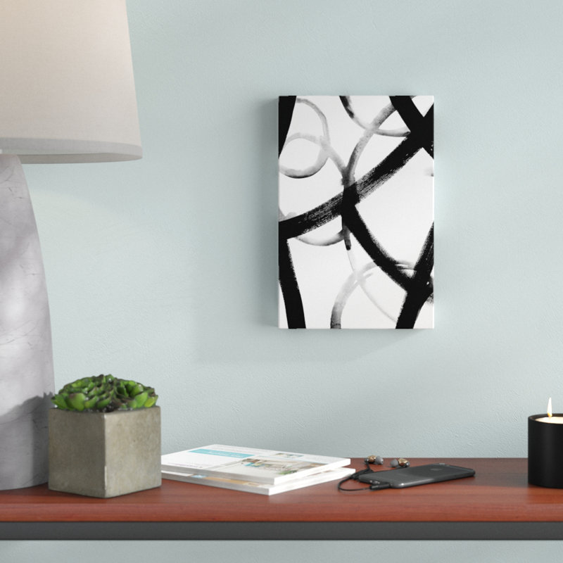 «Monochrome Ripple I», peinture sur toile, H 12 po x l 8 po