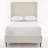 Harper Tall Headboard Upholstered Bed / 54" High Headboard / Elegant Simplicity / No Box Spring Needed / Easy Assembly / Textured Ivory Canvas-75899899