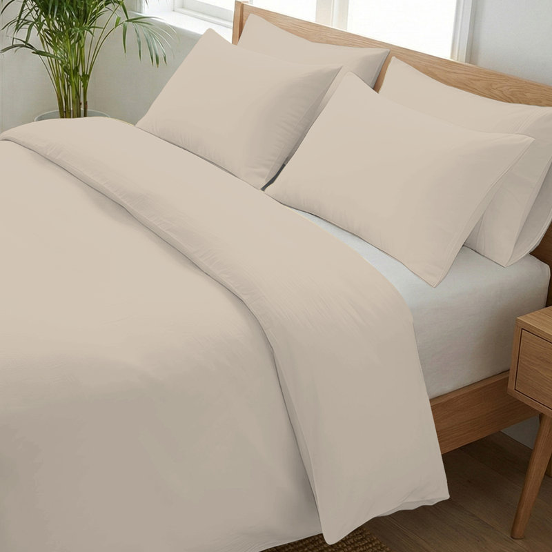 Cotton Bedding, Single (135cm x 200cm), Taupe
