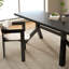 Table de salle à manger simple et moderne en bois massif-1563367421