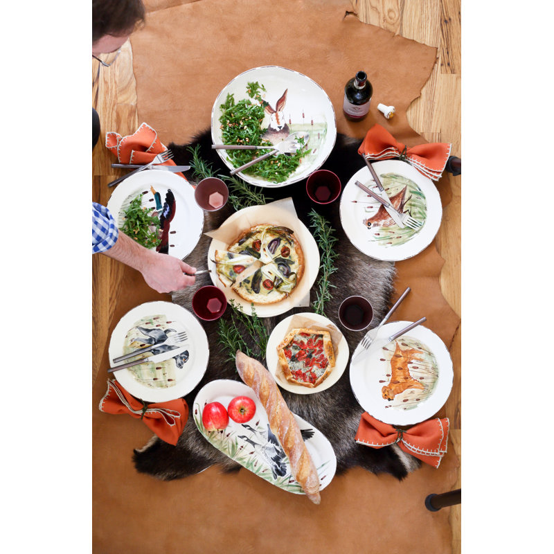 Wildlife Handmade Enamelware Dinner Plate