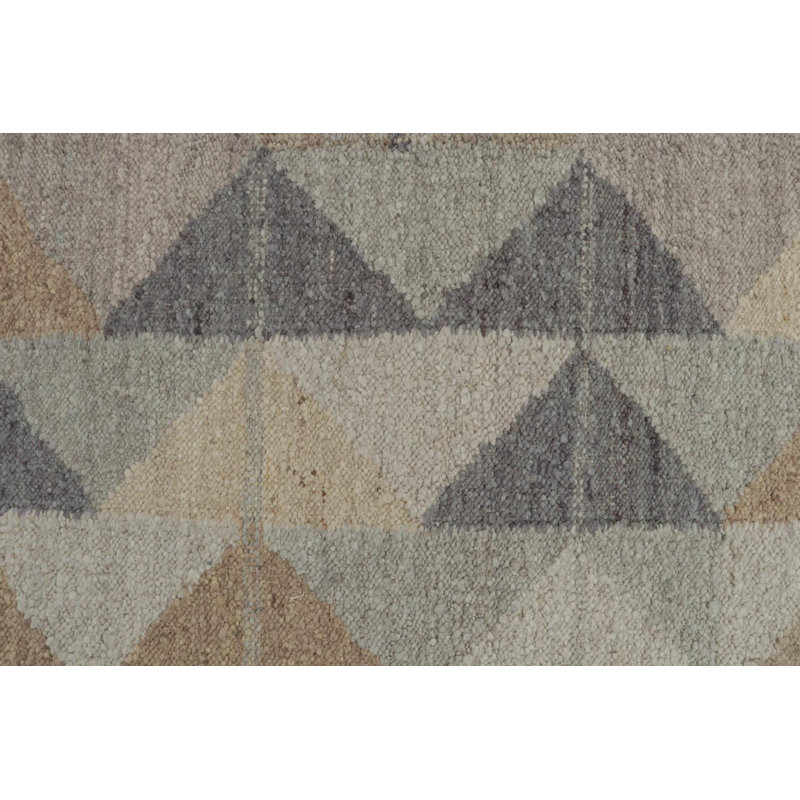 Scandinavian Wool Geometric Area Rug, Rectangle 10' x 14'