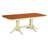 Napoleon Kitchen Table - a Rectangle Dining Table Top with Butterfly Leaf & Double Pedestal Base, Buttermilk & Cherry