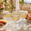 260ml Gold Rim Champagne Coupe Glasses Cocktail Wine Martini Glassware Barware-2061898041