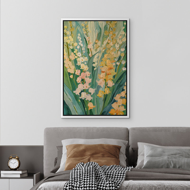Impression sur toile encadrée de Campanula, H 36 po x l 24 po, Blanc