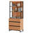 Aadam  Modern 72" Tall Bookcase With 3 Drawers And Open Book Shelfs, Library Book Shelf With Storage Cabinet, Wood Freestanding Bookshelf For Home Office, Living Room,-2021504131-2021504128