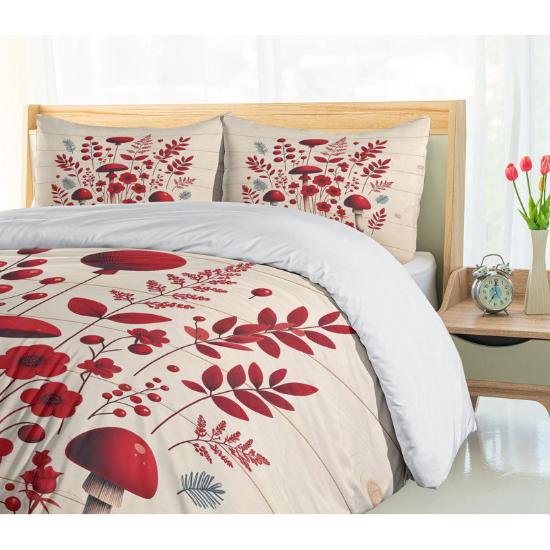 Rustic Duvet Cover, California King Duvet Cover + 2 Standard Shams