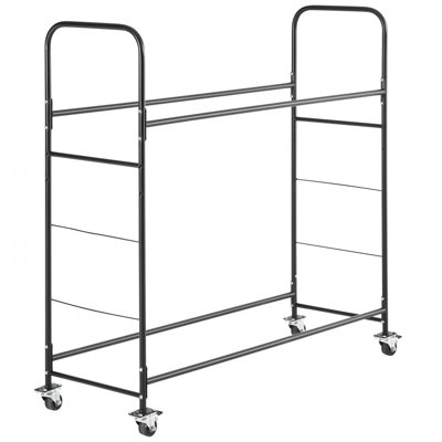 158.5cm W Steel Height -Adjustable Storage Rack with Wheels