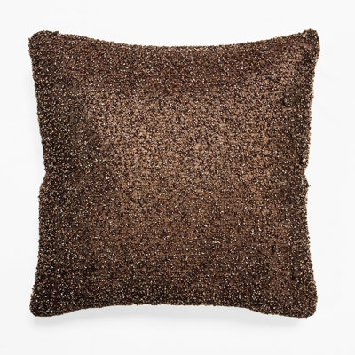 Heavy Beaded Pillow Stone Silk Throw Pillow