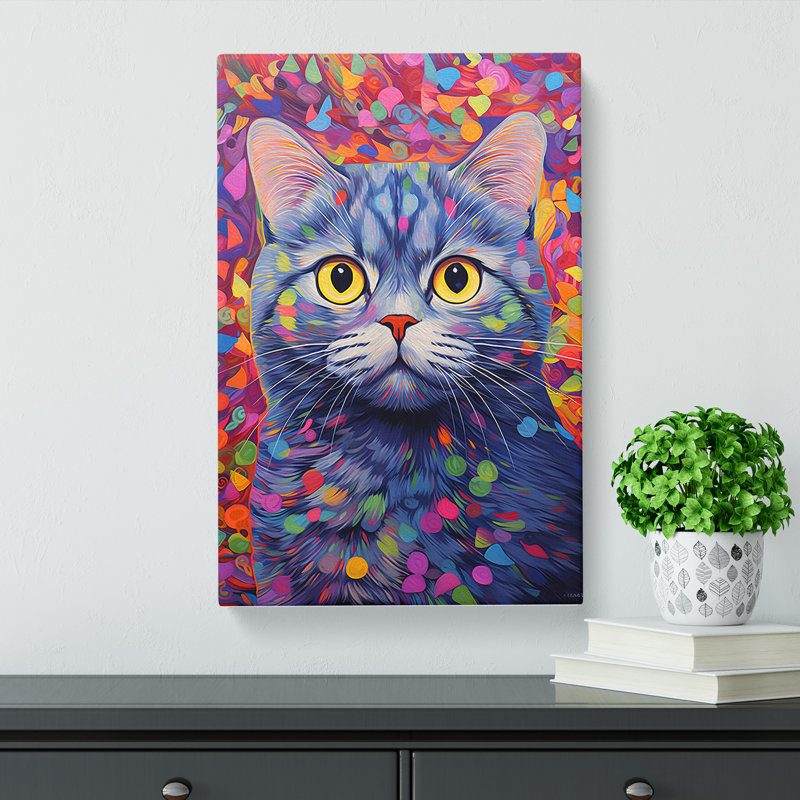 Cat Orphism - Wrapped Canvas, 50cm H x 35cm W x 3cm D