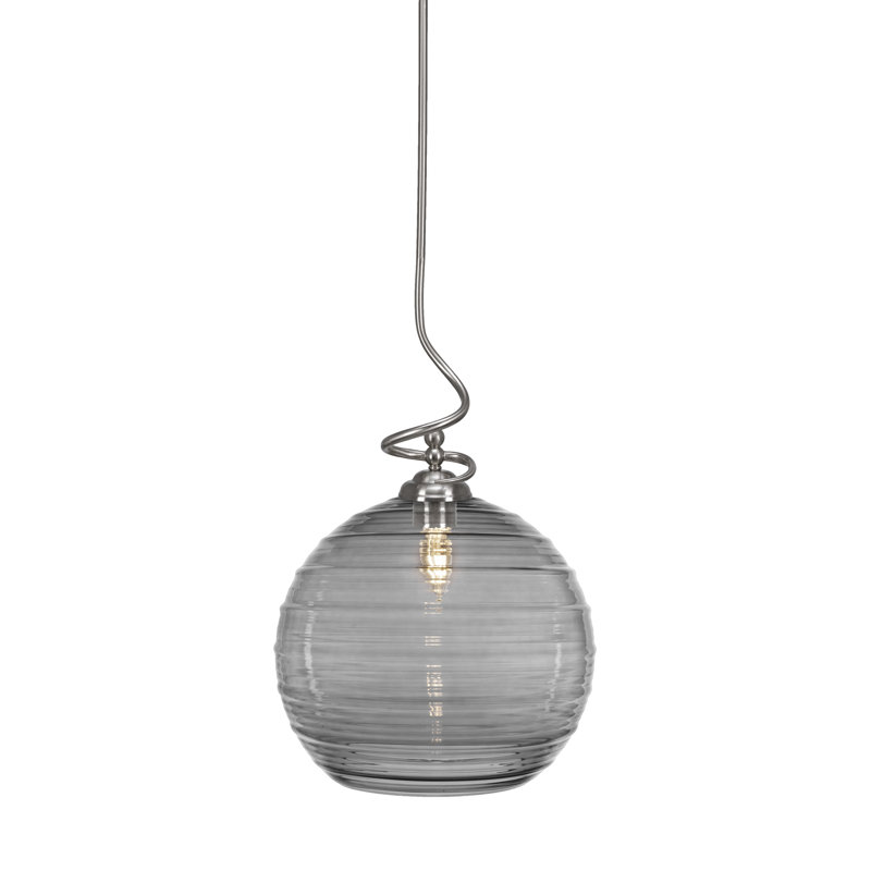 Luminaire suspendu Capri Capri, Nickel brossé, H 22,5 po x l 14 po x P 14 po, Grey
